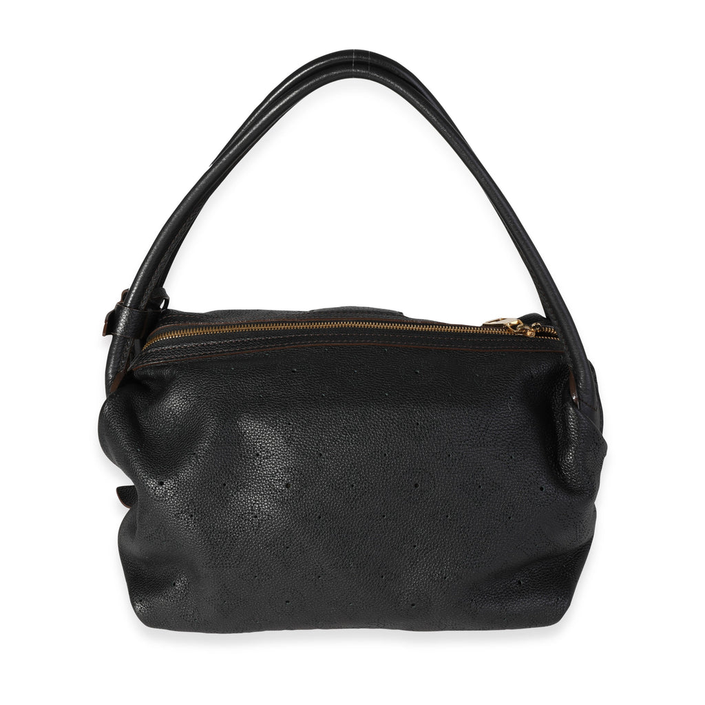 Louis Vuitton Louis Vuitton Black Mahina Leather Galatea PM