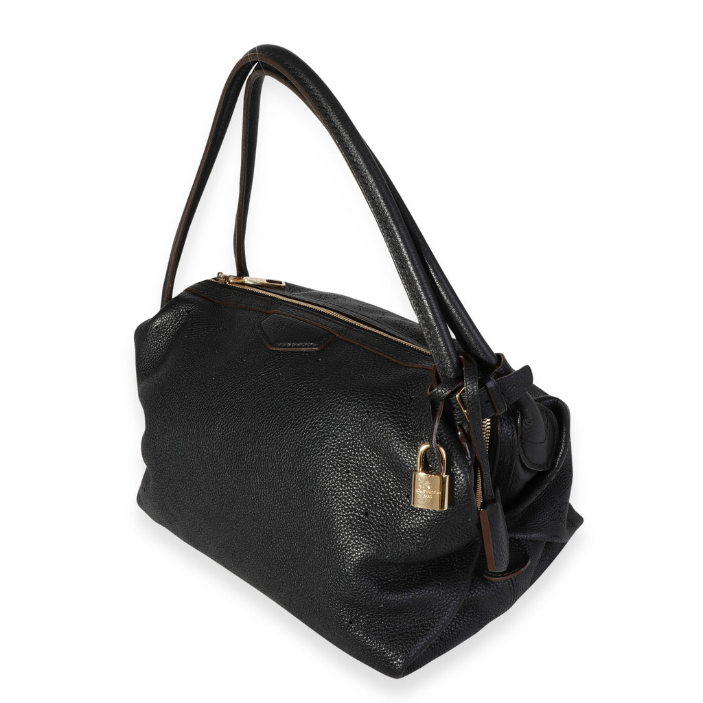 Louis Vuitton Louis Vuitton Black Mahina Leather Galatea PM