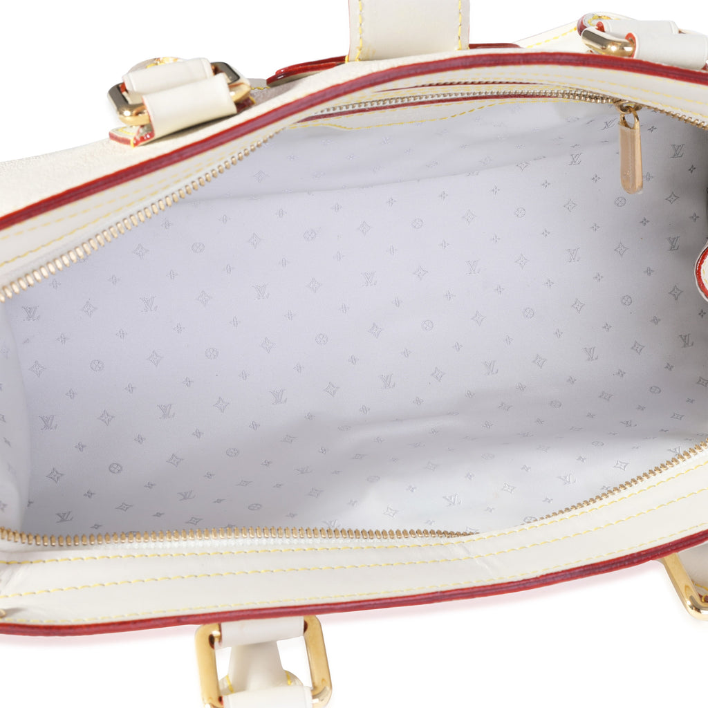 Louis Vuitton Louis Vuitton White Suhali Leather LEpanoui PM