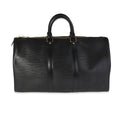 Louis Vuitton Louis Vuitton Black Epi Leather Keepall 45