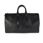 Louis Vuitton Louis Vuitton Black Epi Leather Keepall 45