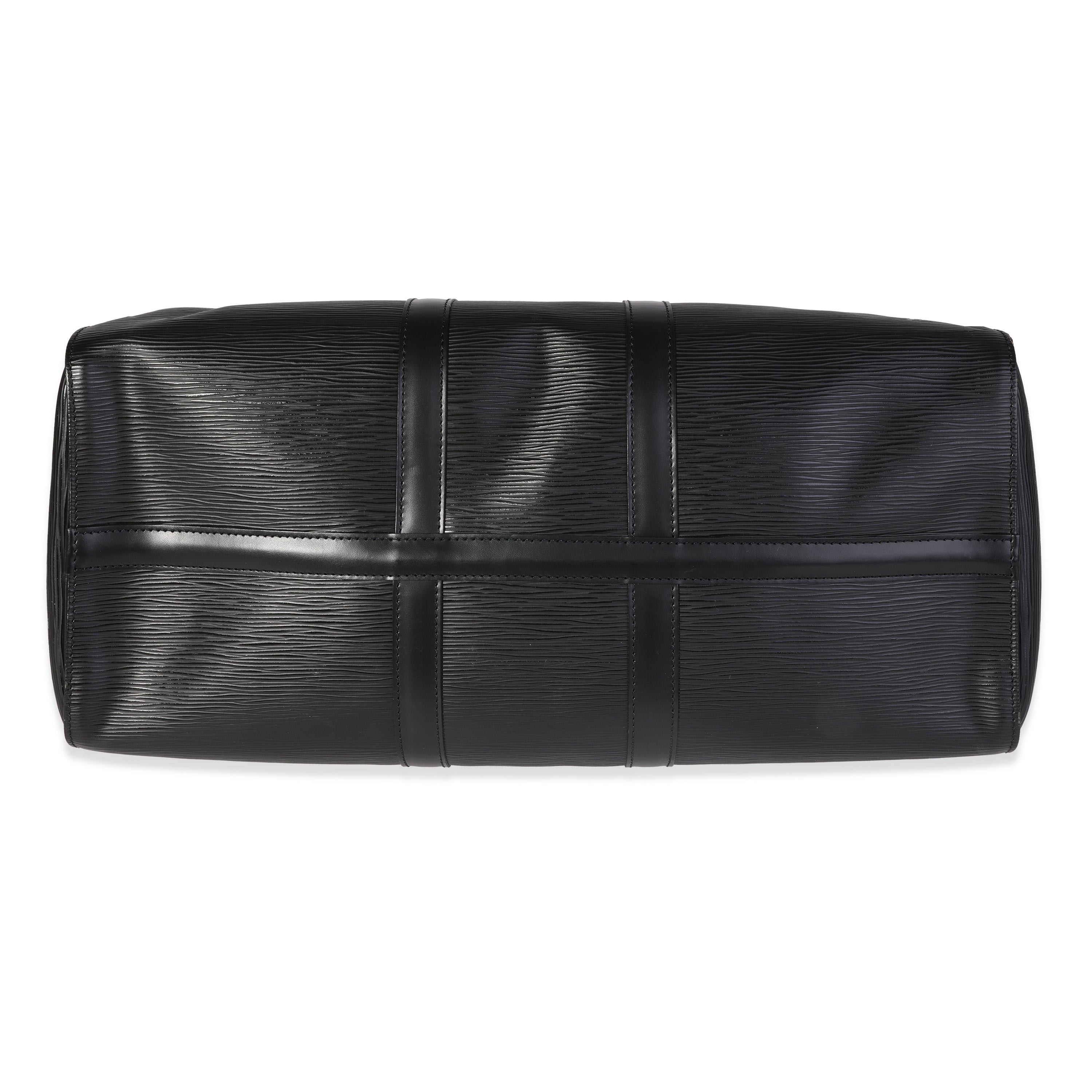 Louis Vuitton Louis Vuitton Black Epi Leather Keepall 45