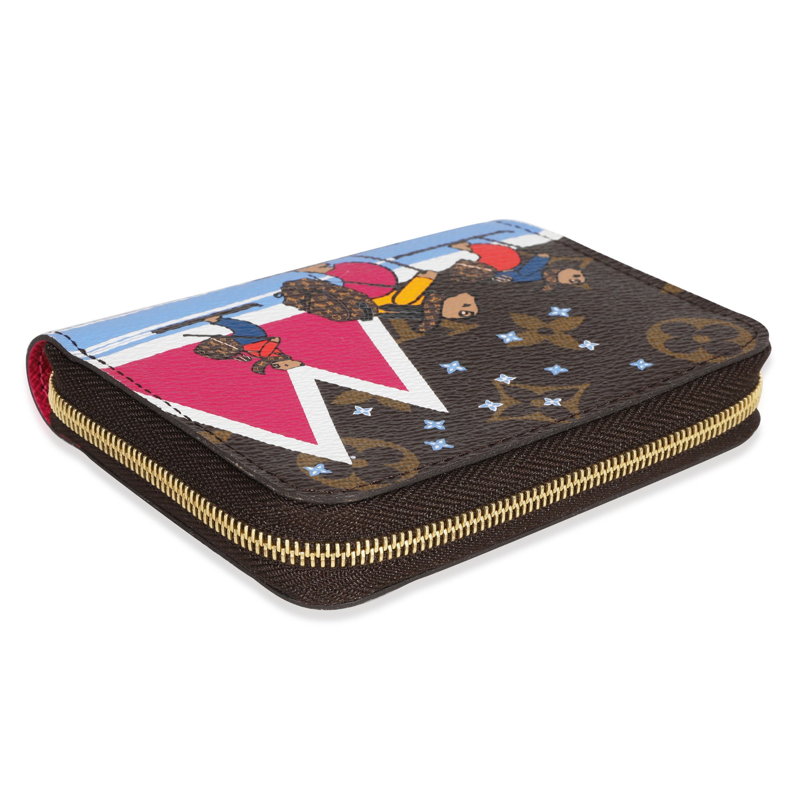 Louis Vuitton Christmas Animation Bears Skiing Monogram Canvas Zippy Coin Purse