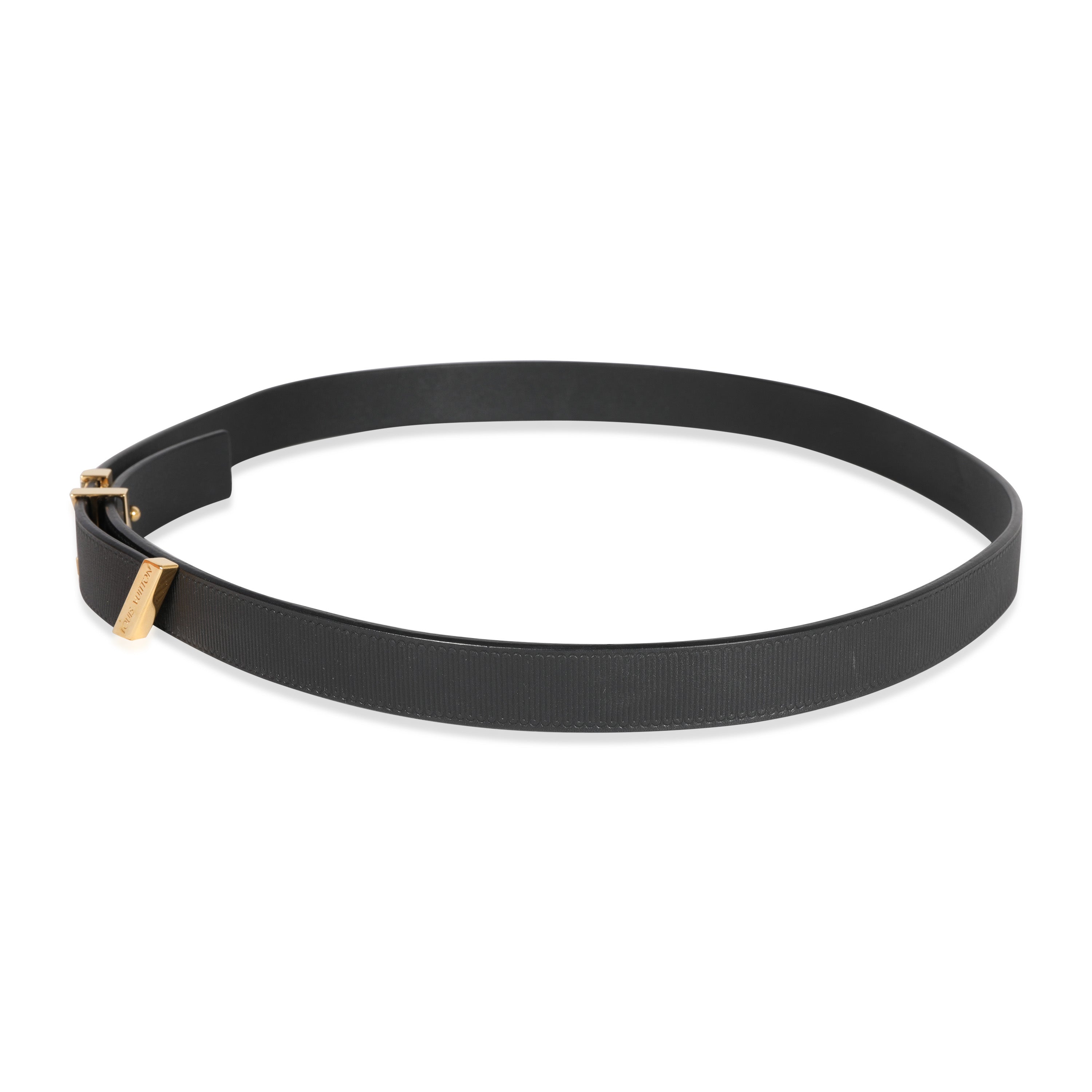 Louis Vuitton Black Embossed LV Initiales 20MM 75