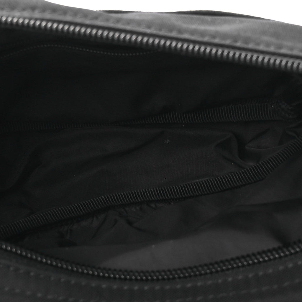 Balenciaga Recycled Sport Nylon Logo Embroidered Wheel Sling Bag Black White