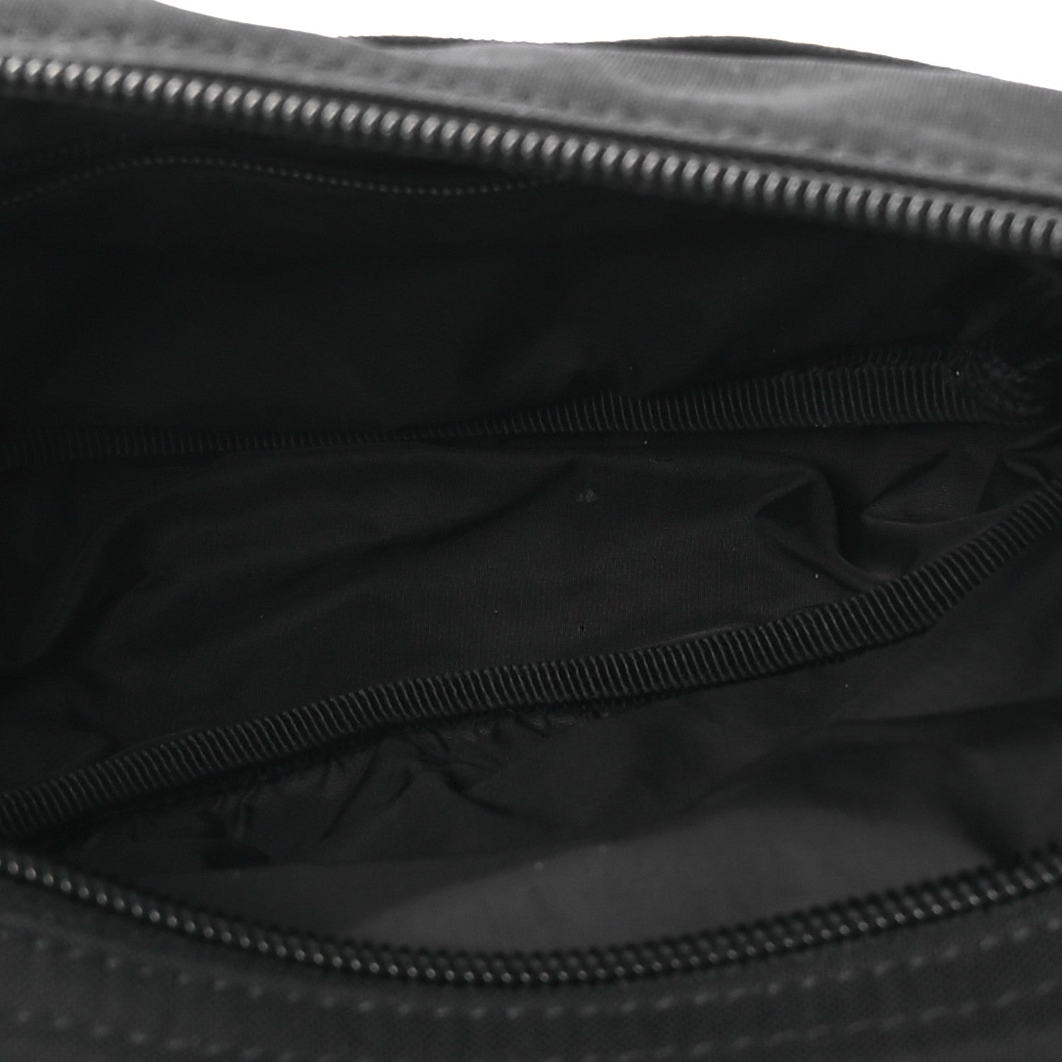 Balenciaga Recycled Sport Nylon Logo Embroidered Wheel Sling Bag Black White