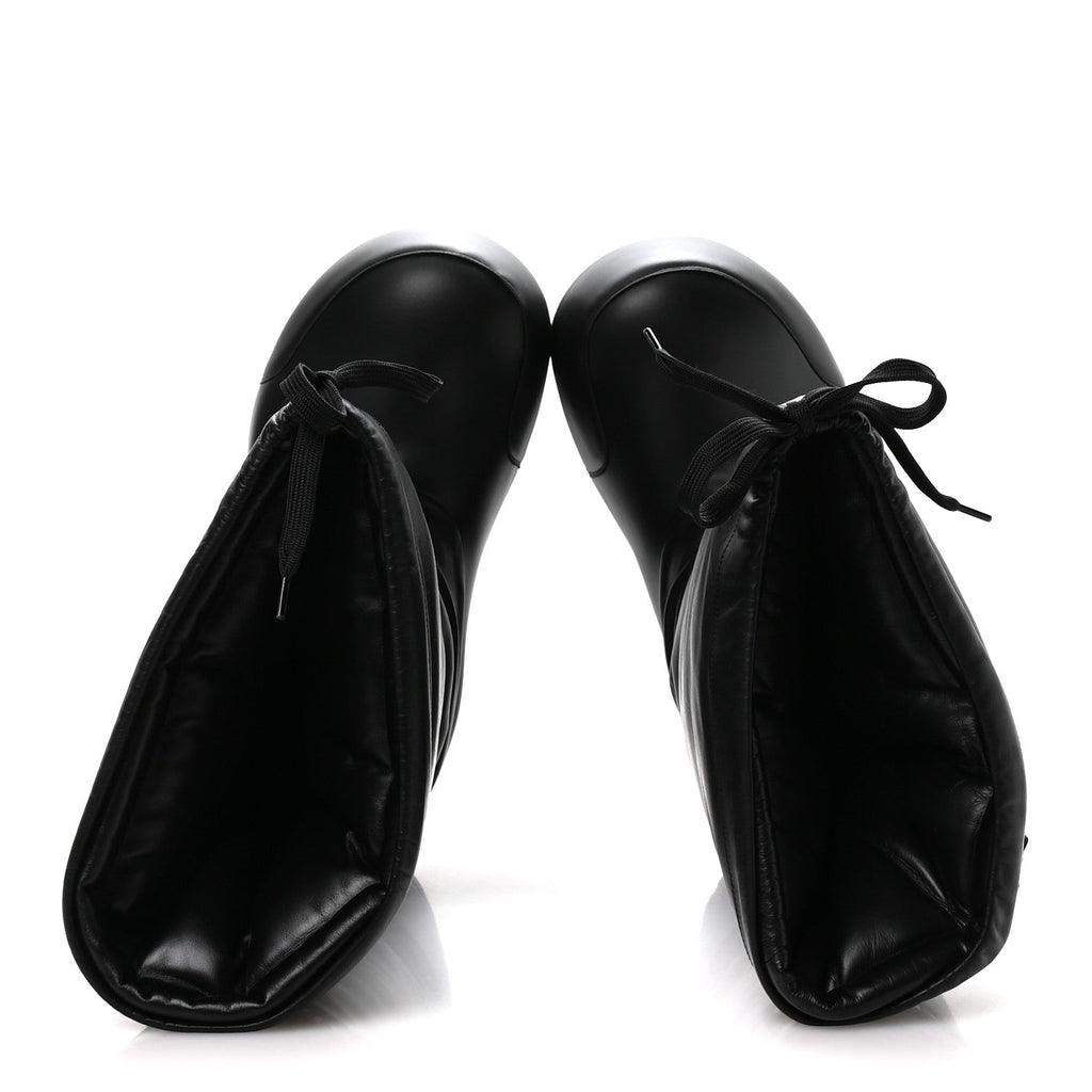 Balenciaga Shiny Super Soft Calfskin Mens Alaska High Boots 43-44 Black