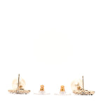 Chanel Crystal Pearl CC Drop Earrings Gold