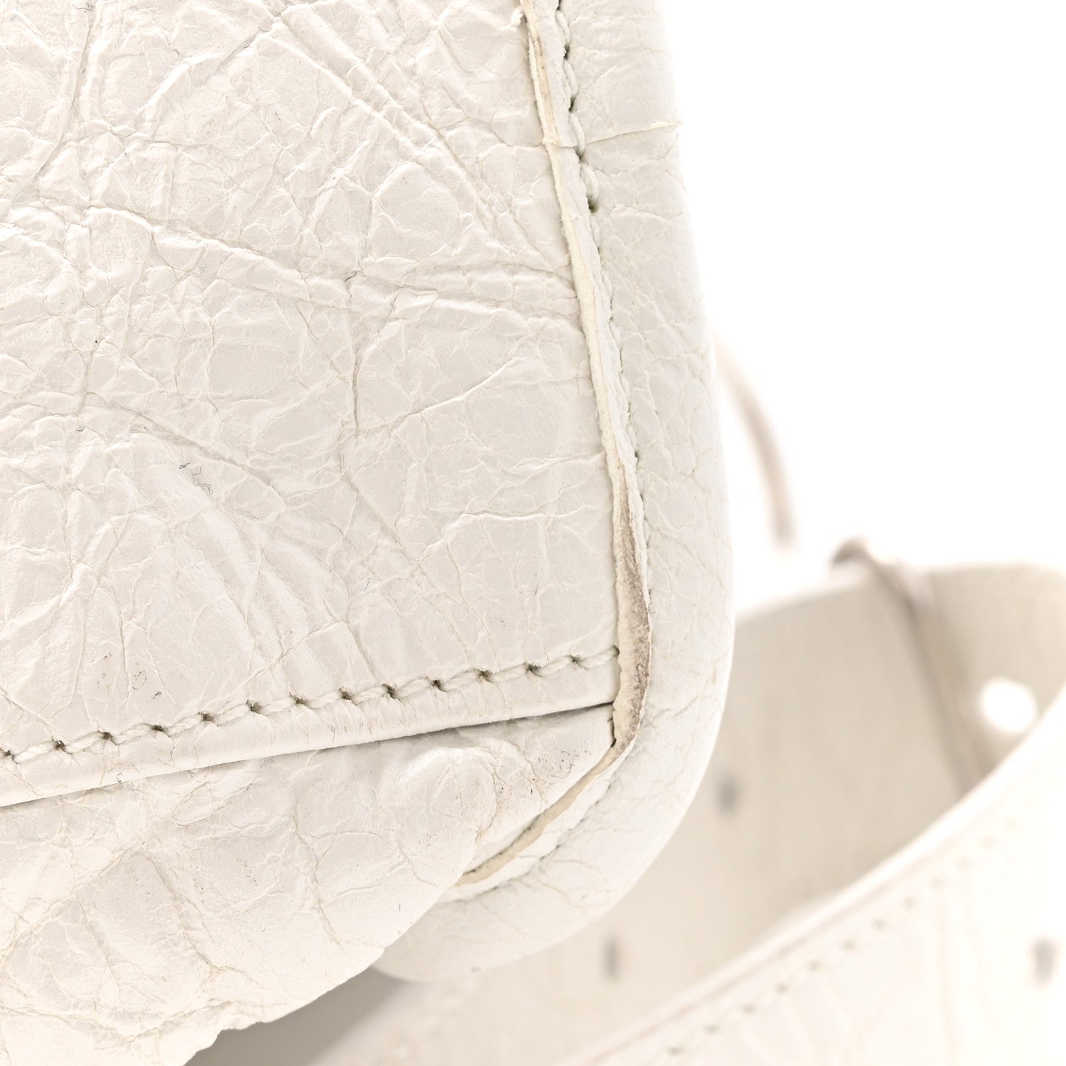 Balenciaga Arena Storico Classic Silver Hardware Small Le City  Optic White