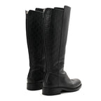 Gucci Microguccissima Knee High Riding Boots 40.5 Black