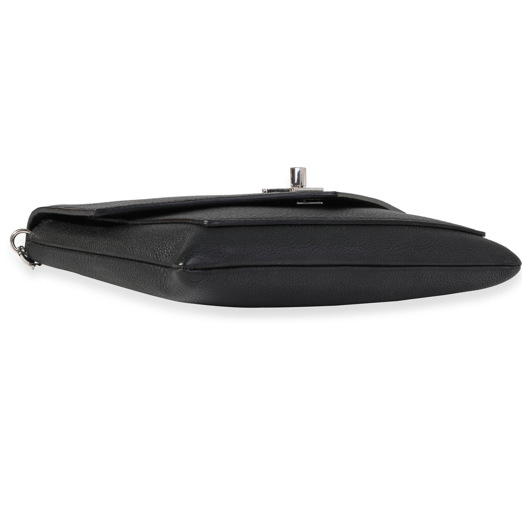 Louis Vuitton Louis Vuitton Black Calf Leather Lockme Chain Pochette