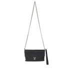 Louis Vuitton Louis Vuitton Black Calf Leather Lockme Chain Pochette
