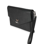 Louis Vuitton Louis Vuitton Black Calf Leather Lockme Chain Pochette