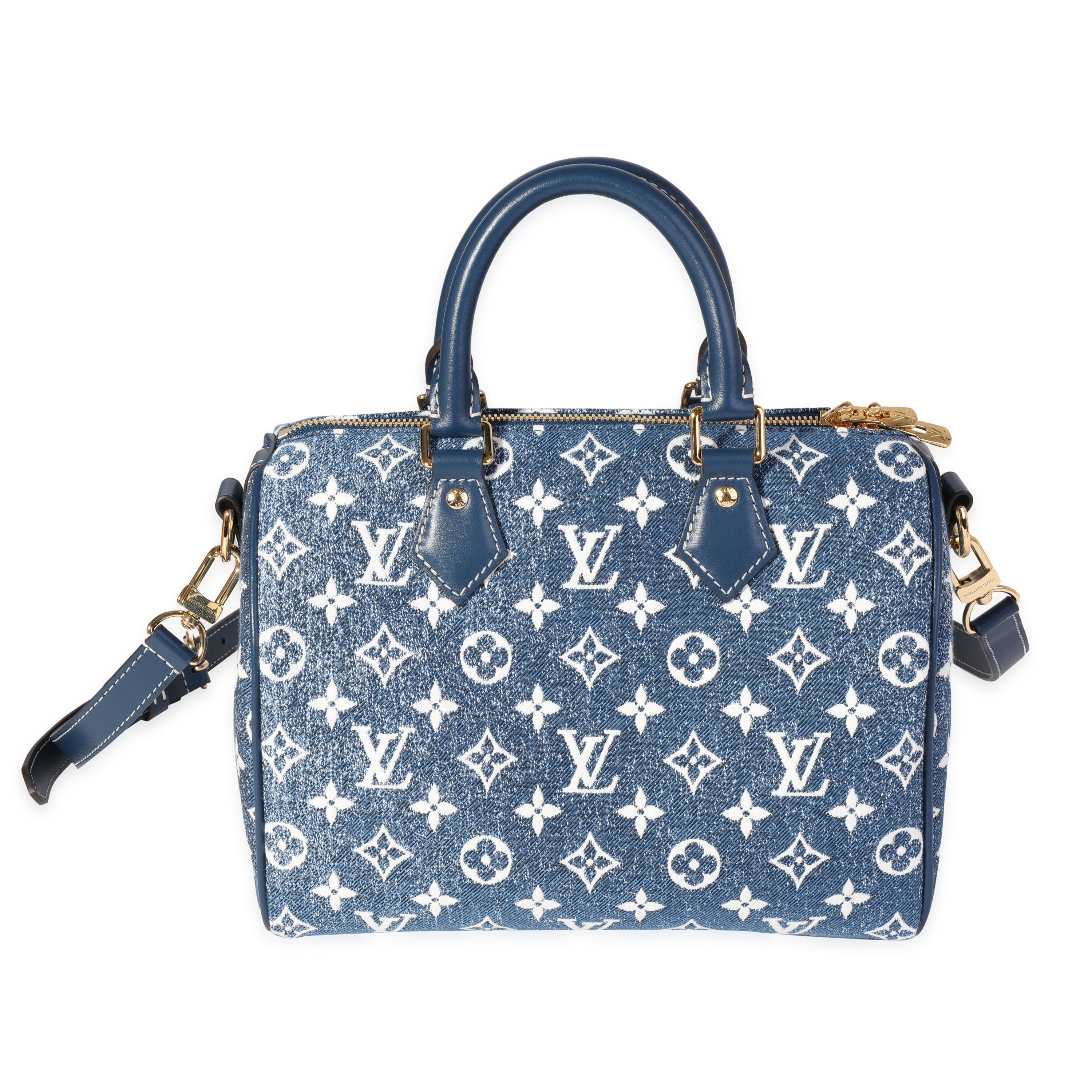 Louis Vuitton Louis Vuitton Blue Denim Jacquard Speedy Bandoulière 25