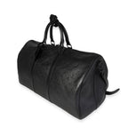 Louis Vuitton Louis Vuitton Black Monogram Shadow Leather Keepall Bandoulière 50