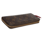 Louis Vuitton Louis Vuitton Monogram Canvas & Fuchsia Clémence Wallet