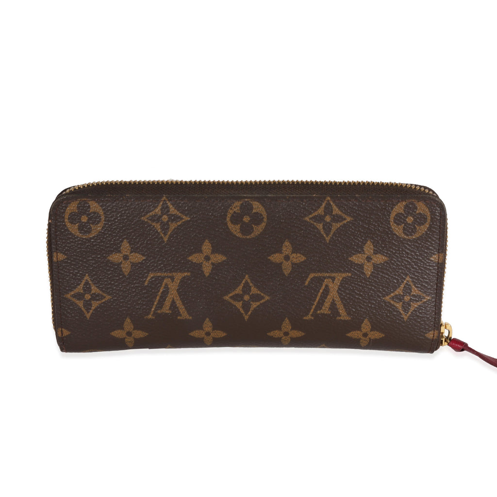 Louis Vuitton Louis Vuitton Monogram Canvas & Fuchsia Clémence Wallet