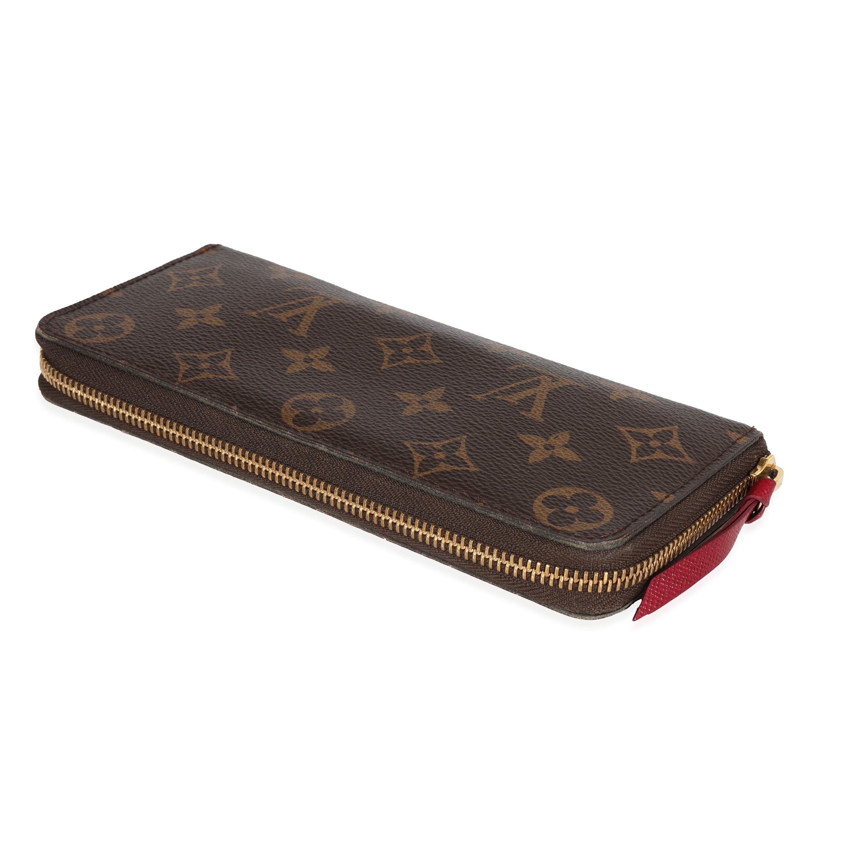 Louis Vuitton Louis Vuitton Monogram Canvas & Fuchsia Clémence Wallet