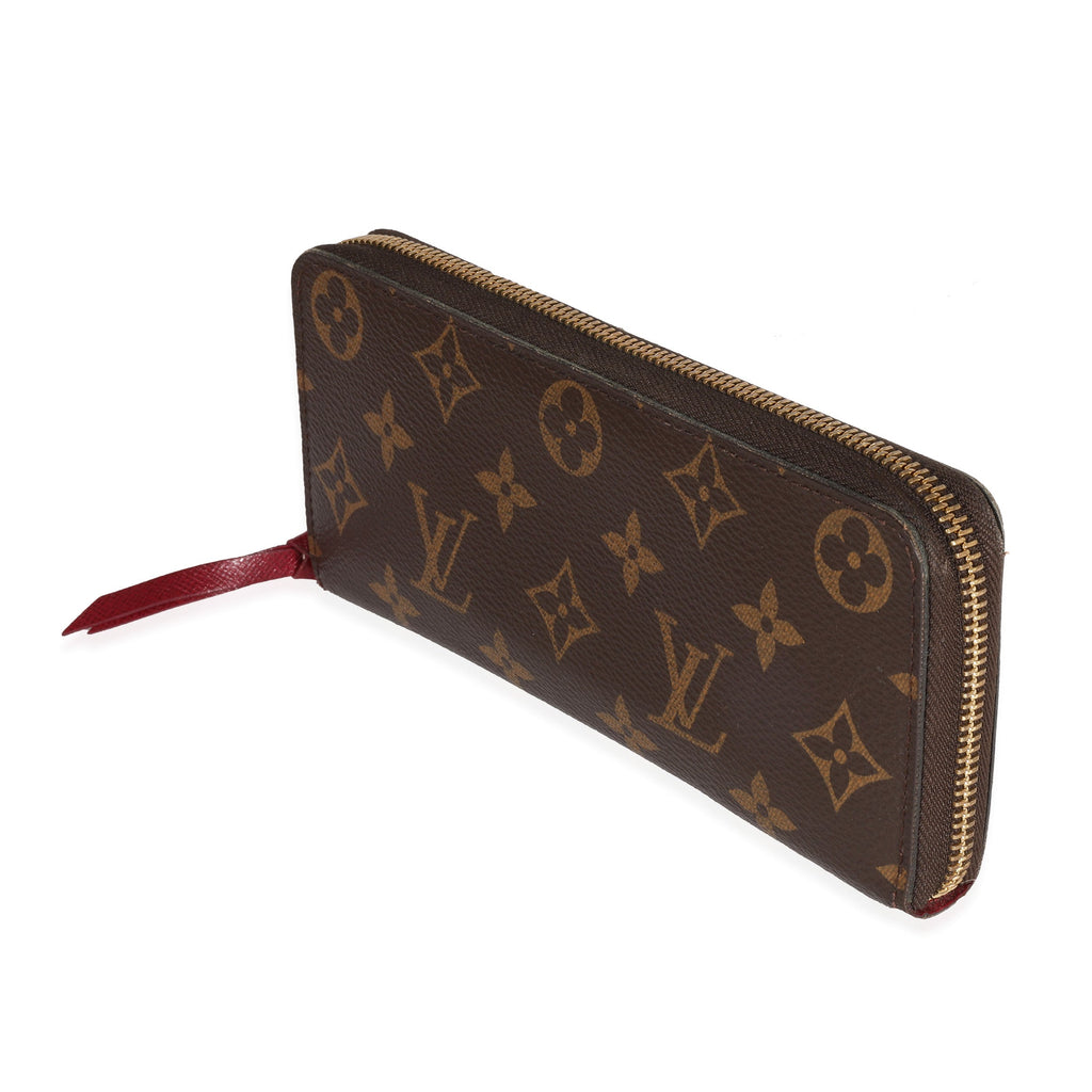 Louis Vuitton Louis Vuitton Monogram Canvas & Fuchsia Clémence Wallet