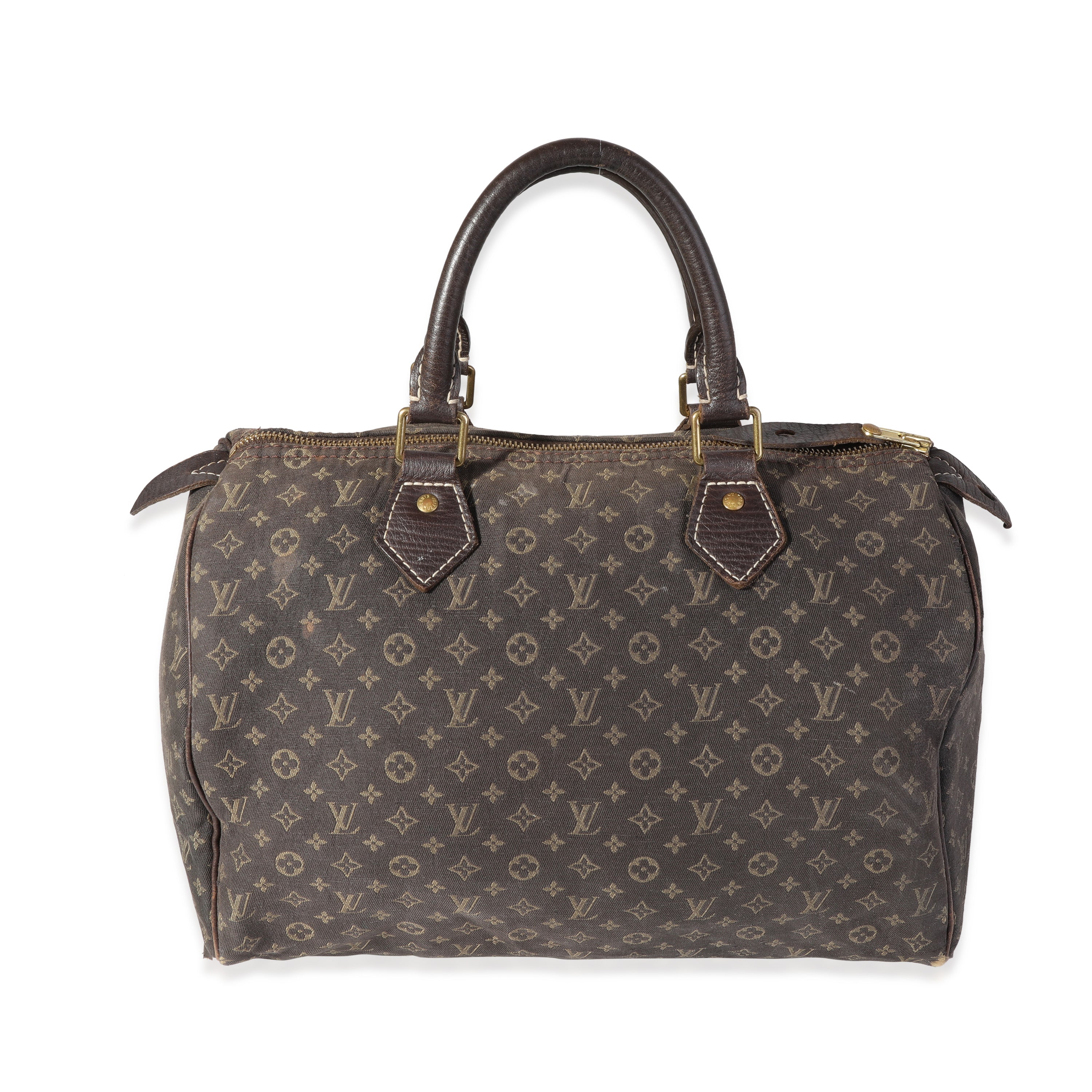 Louis Vuitton Louis Vuitton Brown Mini Lin Speedy 30