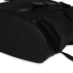 Louis Vuitton Louis Vuitton Black Monogram-Embossed Taurillon Christopher MM Backpack