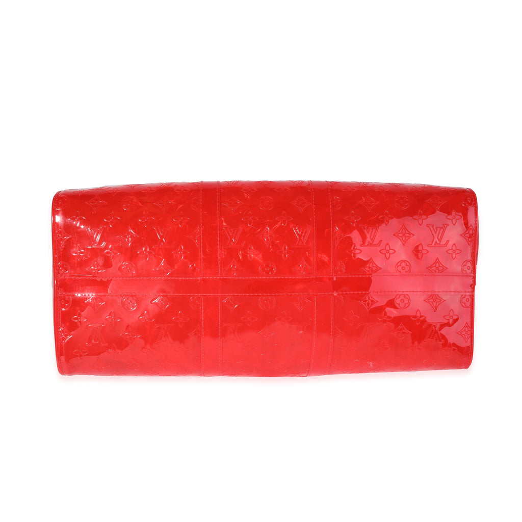 Louis Vuitton Louis Vuitton x Virgil Abloh Red Monogram PVC  Keepall Bandouliére 50