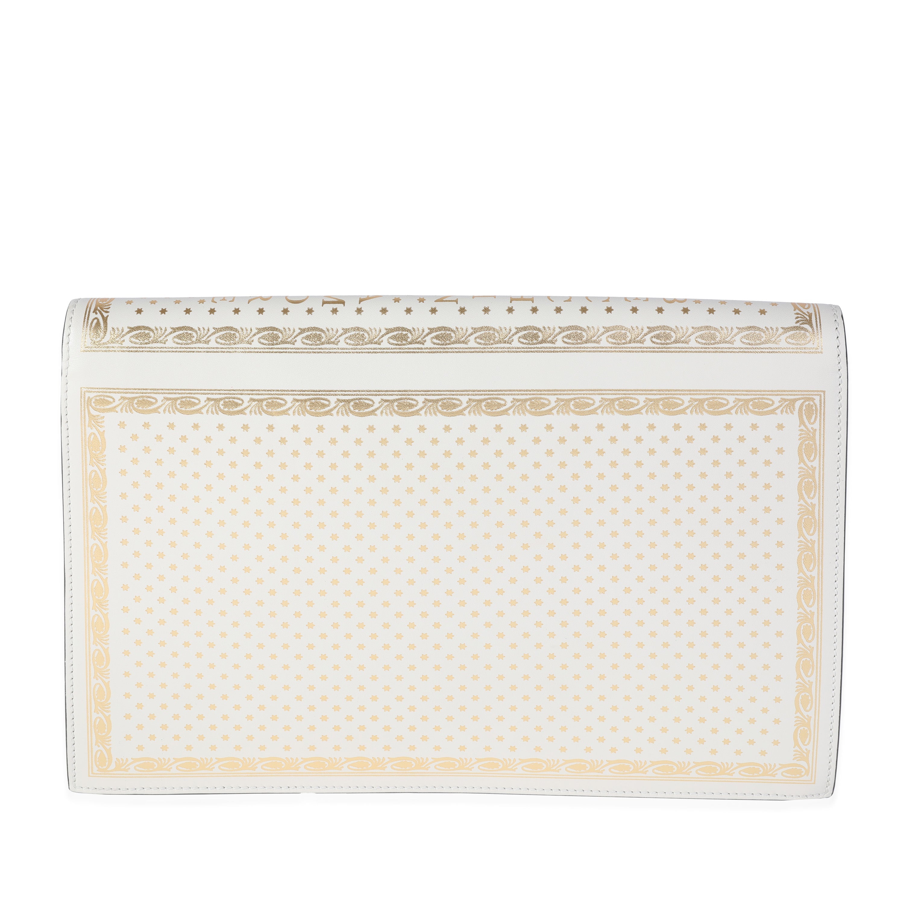 Gucci x Sega Mystic White Star Printed Calfskin GUCCY Portfolio Clutch
