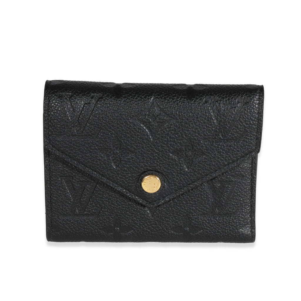Louis Vuitton Black Monogram Empreinte Victorine Wallet