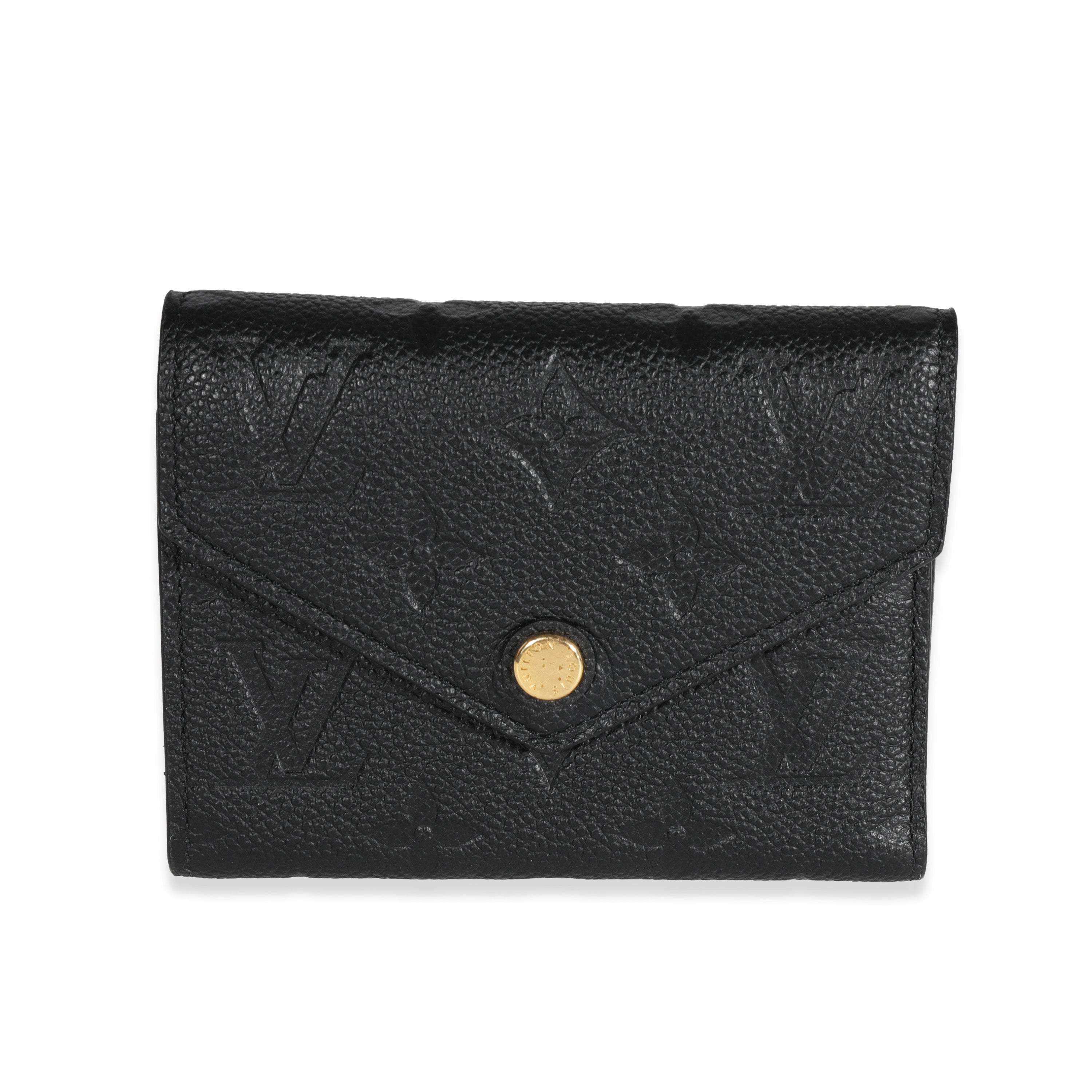 Louis Vuitton Black Monogram Empreinte Victorine Wallet