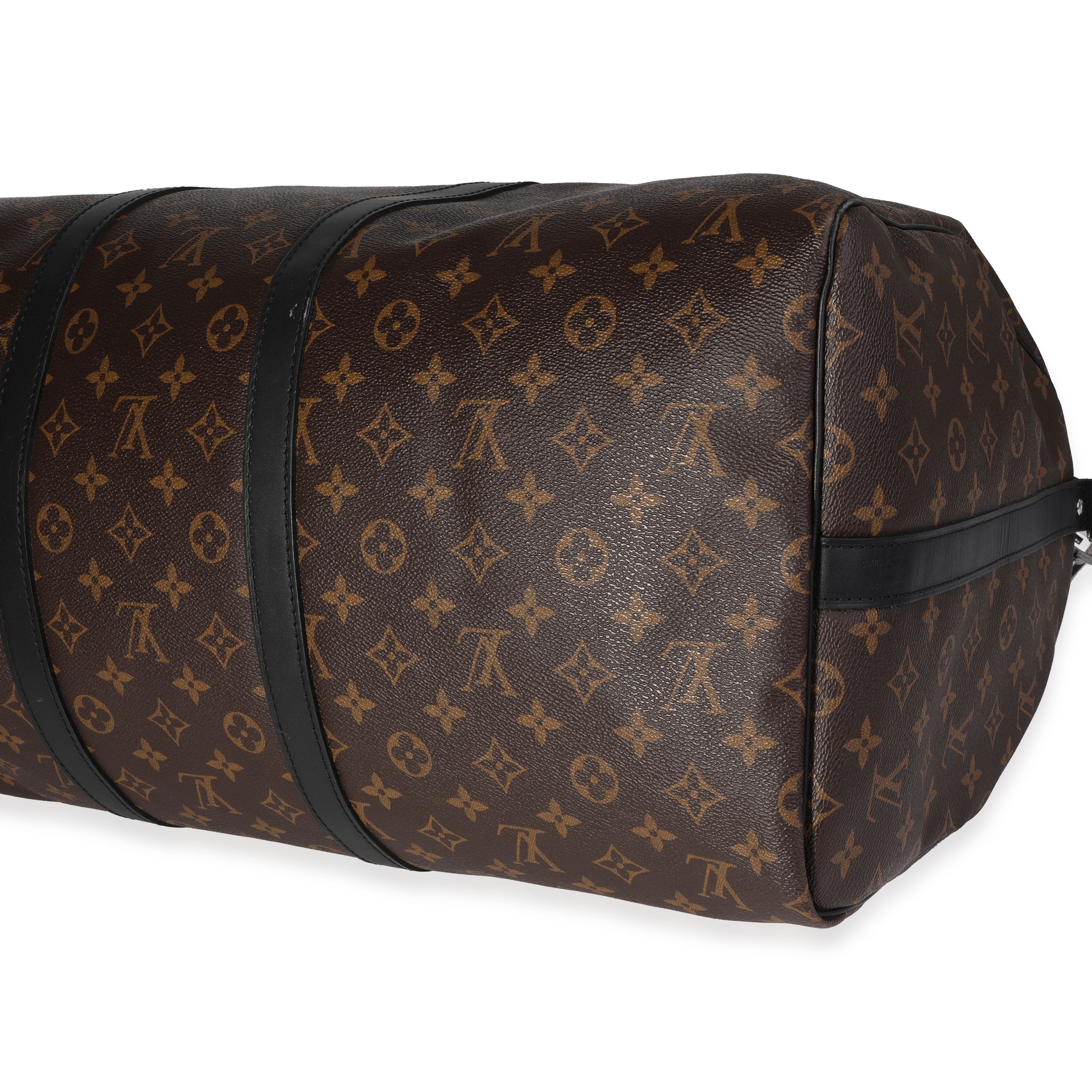 Louis Vuitton Monogram Macassar Keepall Bandoulière 55