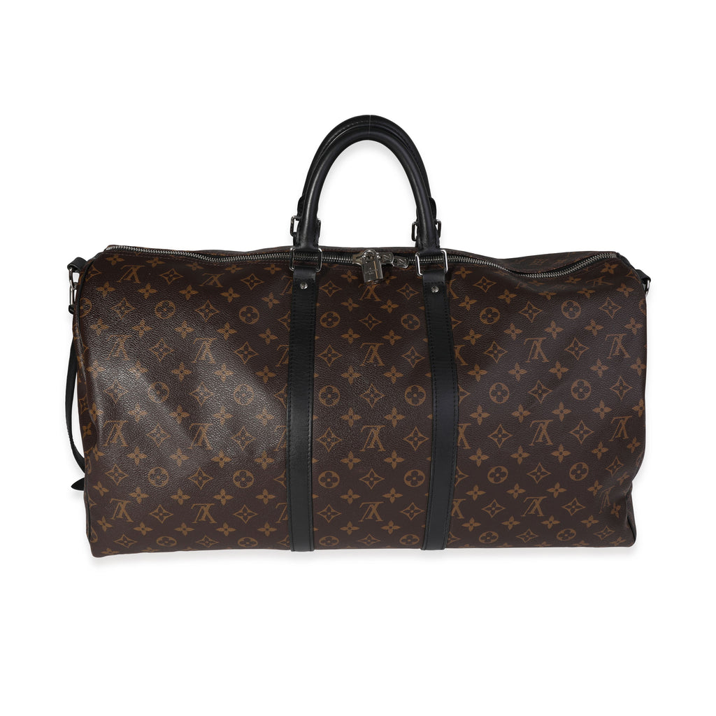 Louis Vuitton Monogram Macassar Keepall Bandoulière 55