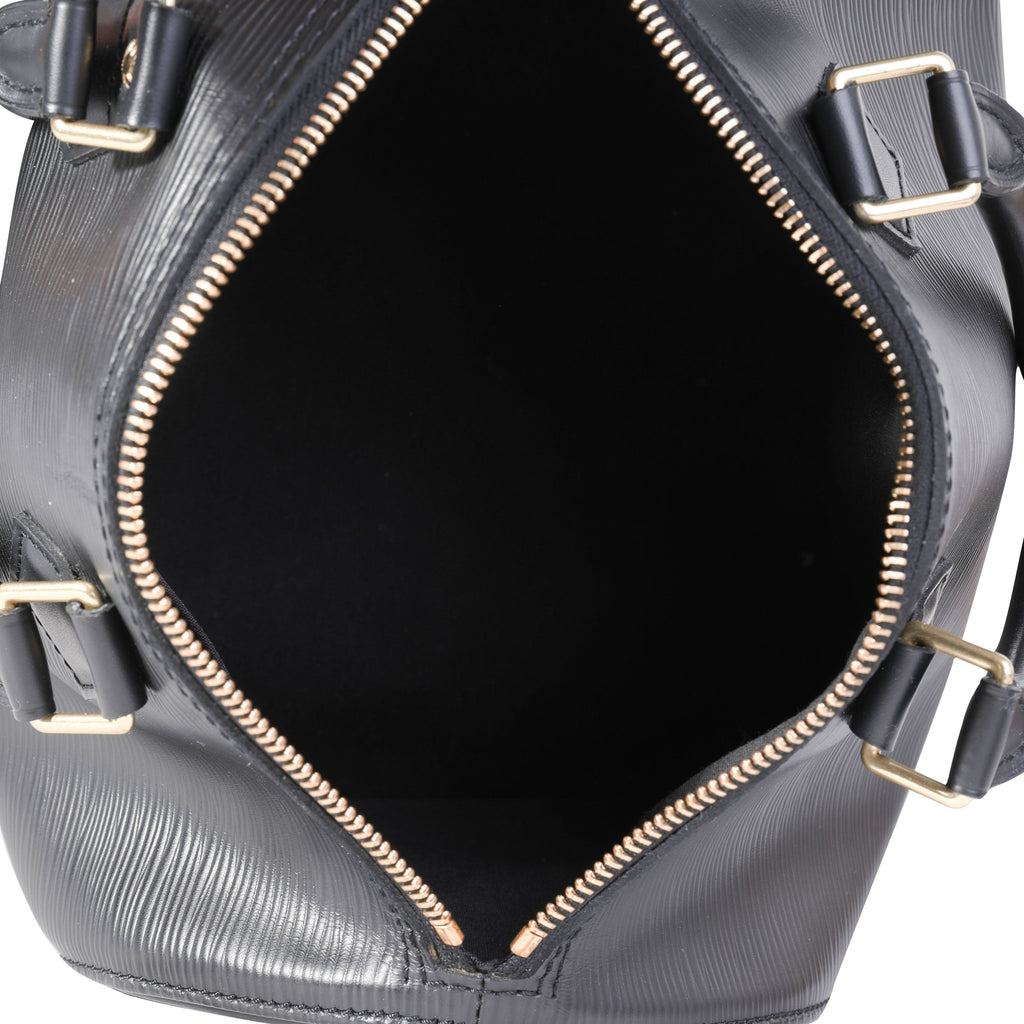 Louis Vuitton Louis Vuitton Black Epi Leather Speedy 25