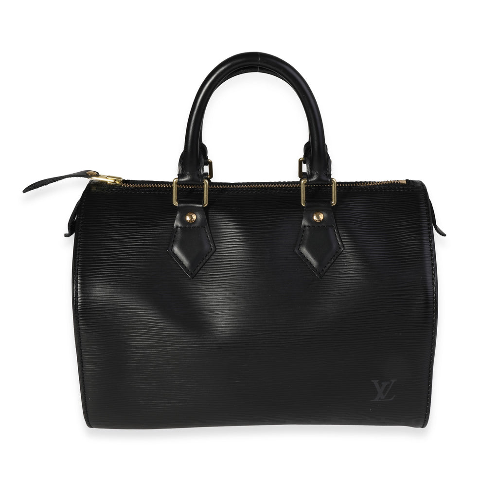 Louis Vuitton Louis Vuitton Black Epi Leather Speedy 25
