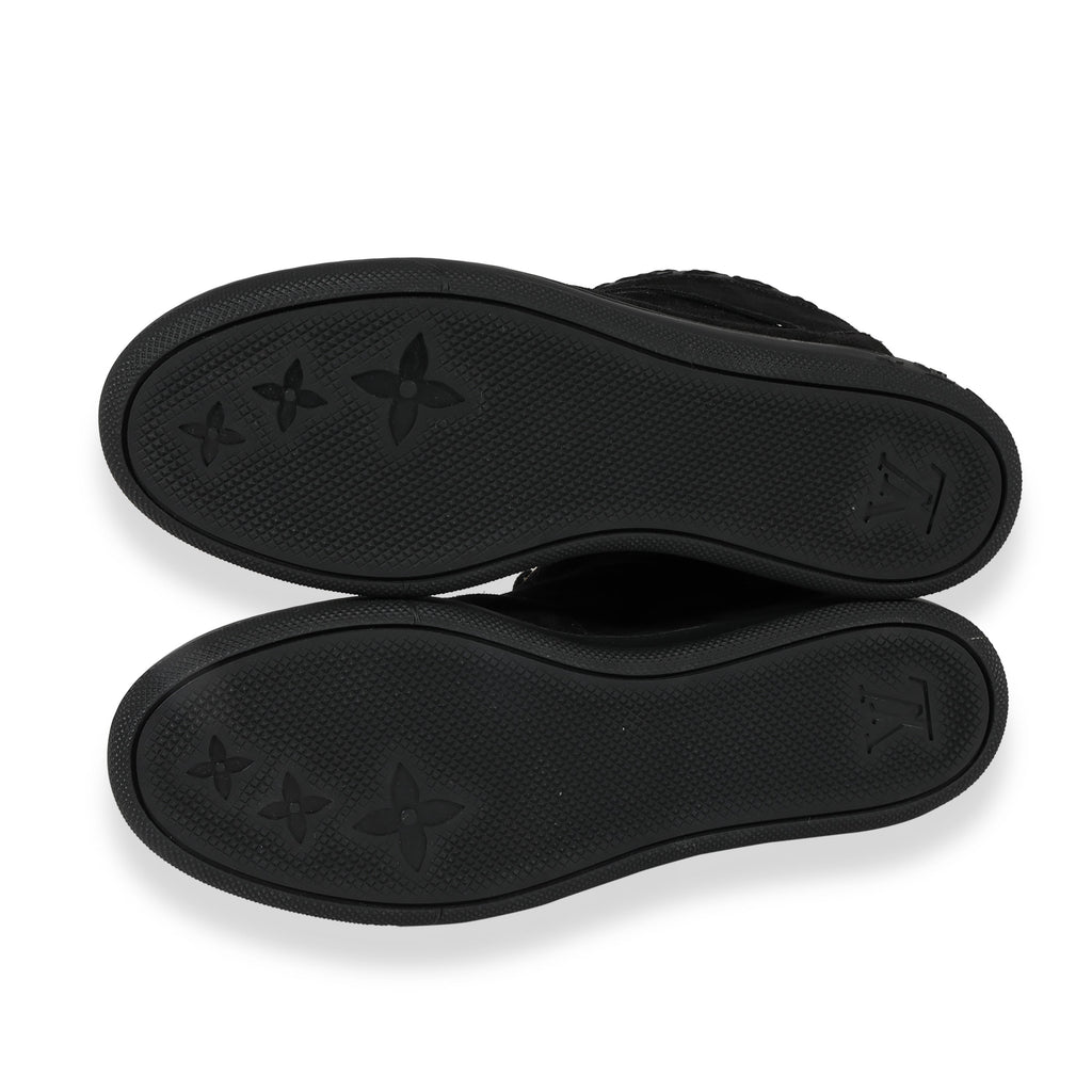 Louis Vuitton Louis Vuitton -  Louis Vuitton Wmns Monogram Sneaker Wedge Black Suede (39.5 E