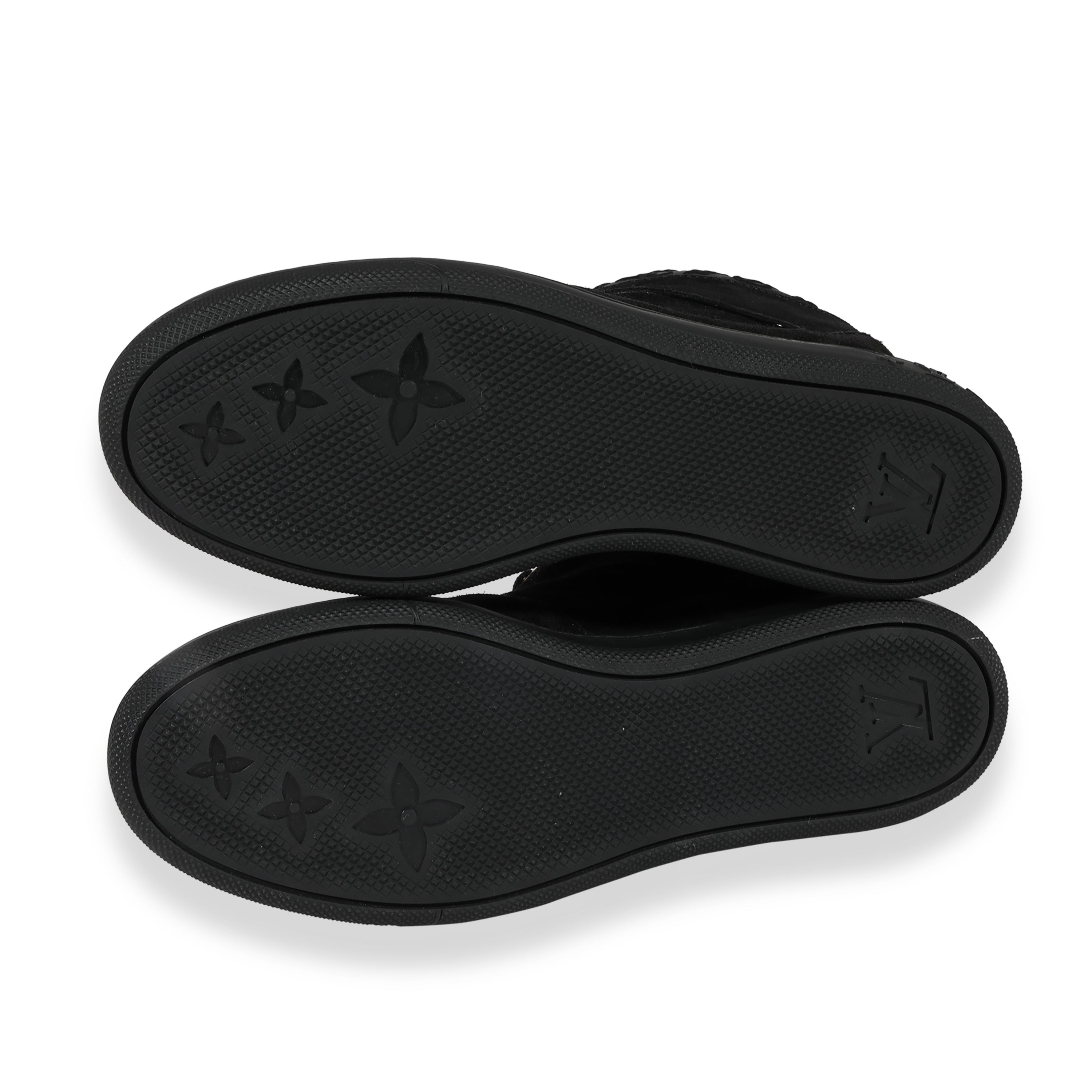 Louis Vuitton Louis Vuitton -  Louis Vuitton Wmns Monogram Sneaker Wedge Black Suede (39.5 E