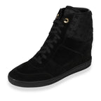 Louis Vuitton Louis Vuitton -  Louis Vuitton Wmns Monogram Sneaker Wedge Black Suede (39.5 E