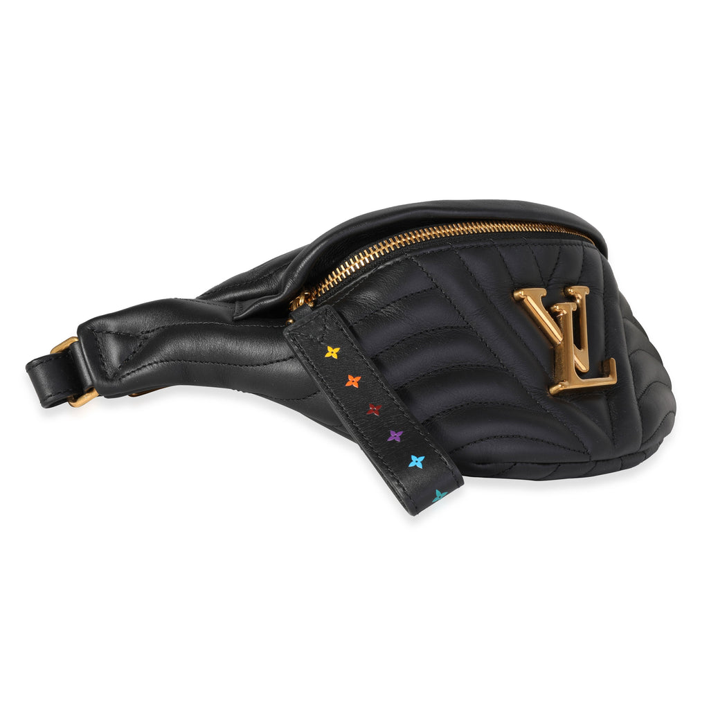 Louis Vuitton Louis Vuitton Black Quilted Leather New Wave Bumbag