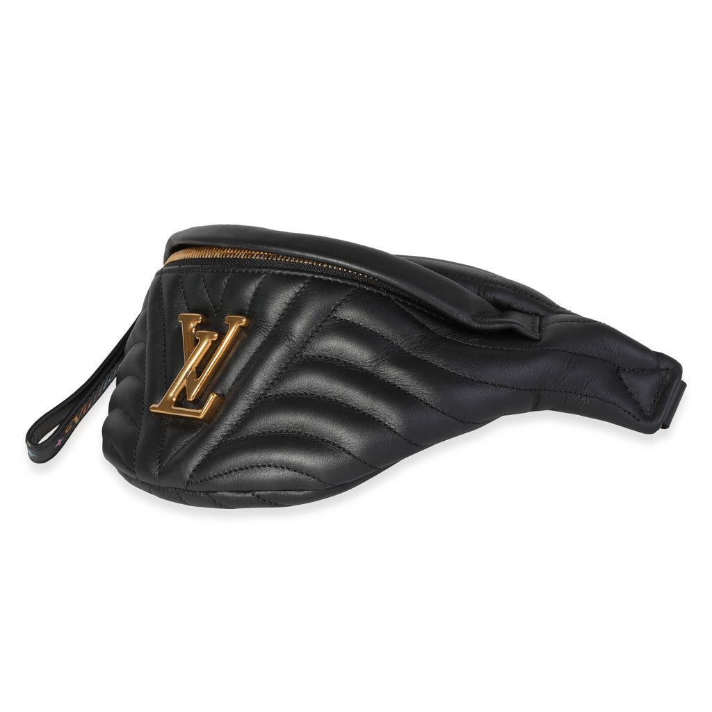 Louis Vuitton Louis Vuitton Black Quilted Leather New Wave Bumbag