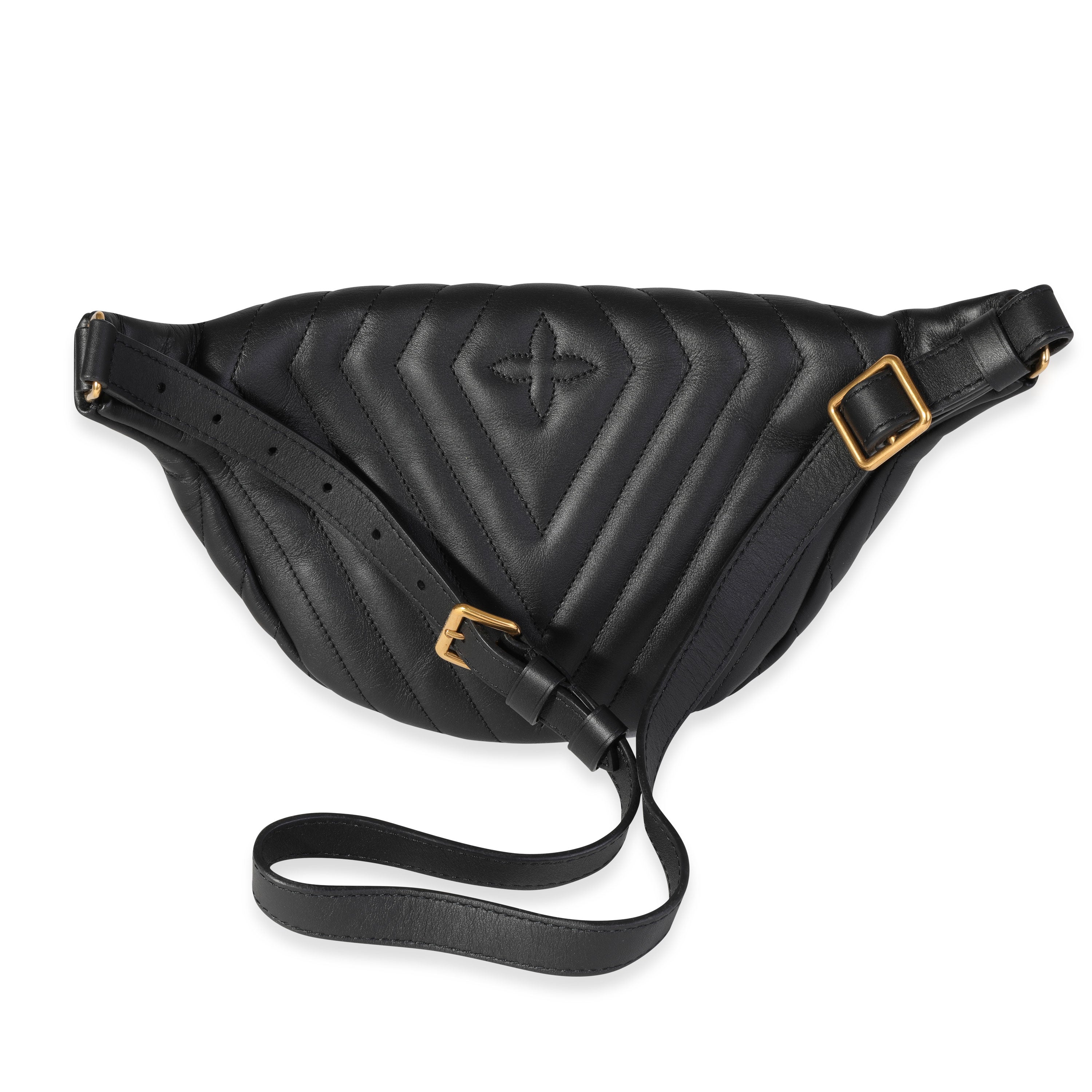 Louis Vuitton Louis Vuitton Black Quilted Leather New Wave Bumbag