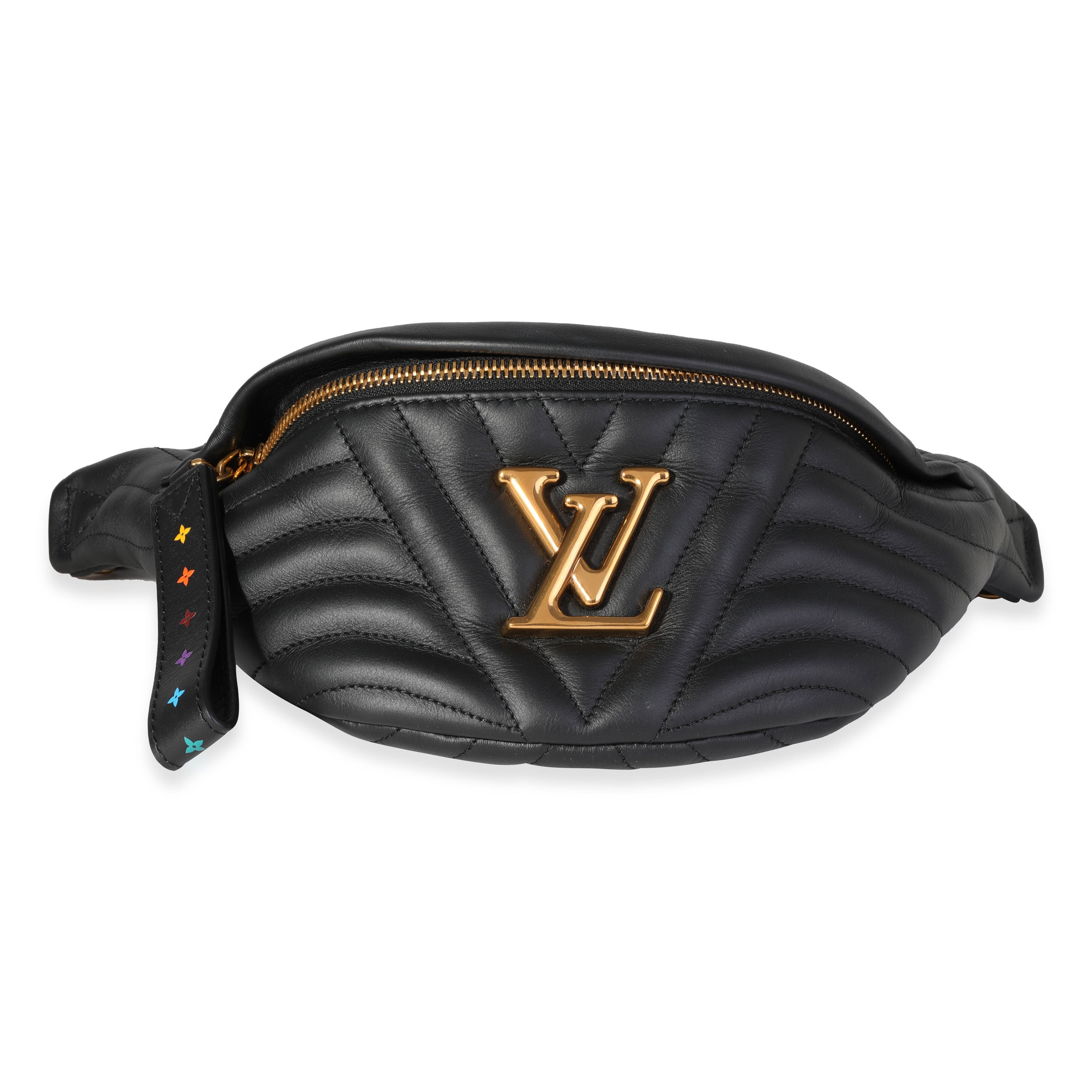 Louis Vuitton Louis Vuitton Black Quilted Leather New Wave Bumbag