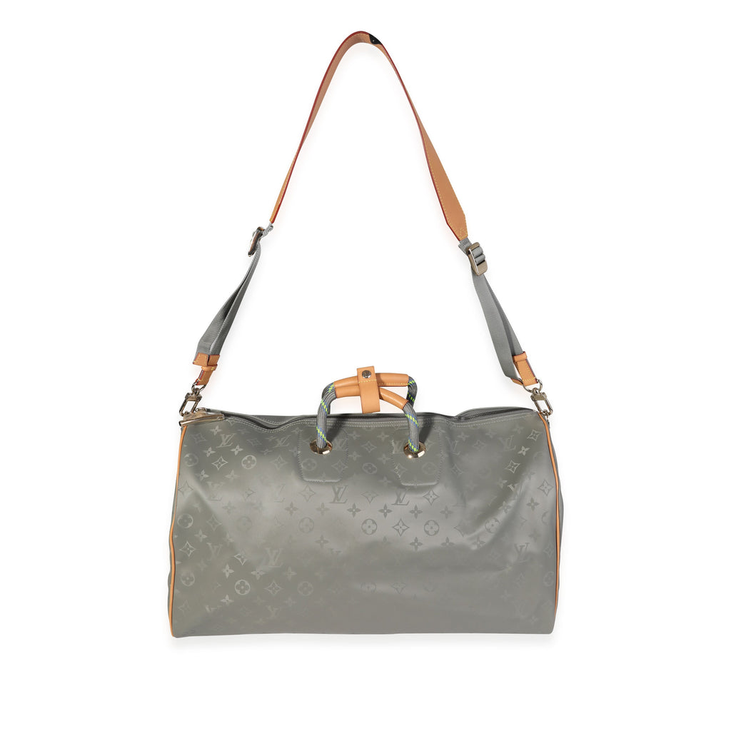 Louis Vuitton Louis Vuitton Monogram Titanium Keepall Bandoulière 50