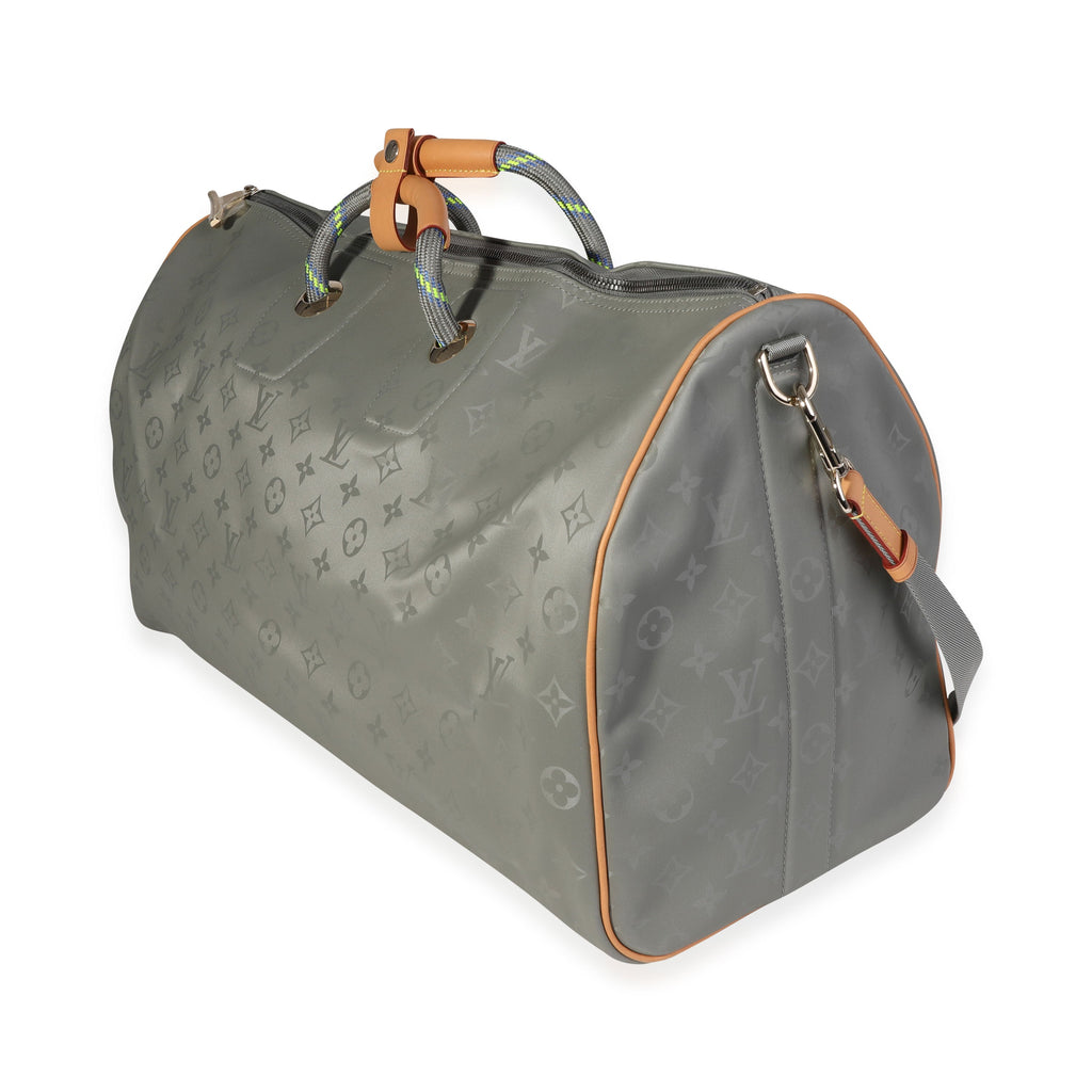 Louis Vuitton Louis Vuitton Monogram Titanium Keepall Bandoulière 50