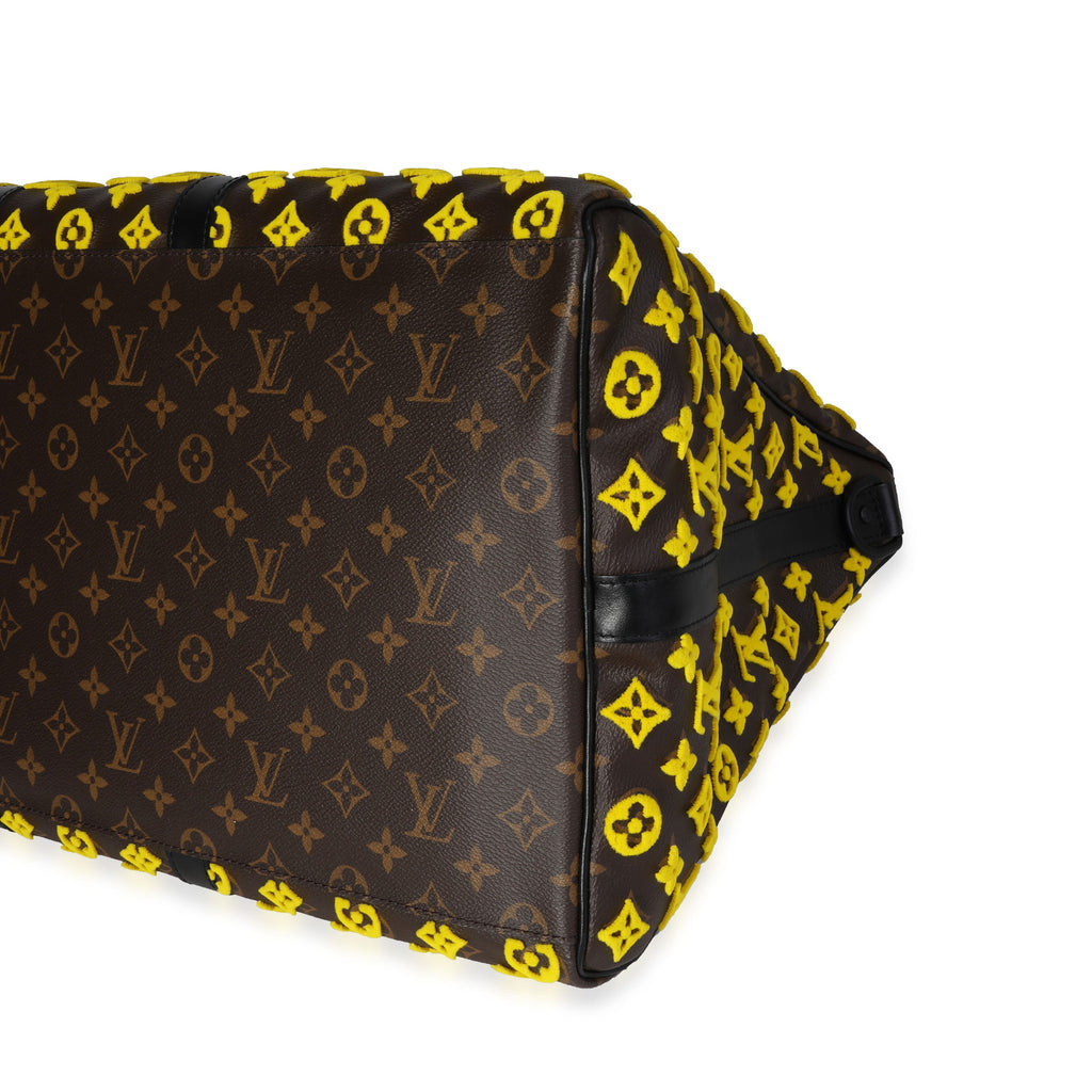 Louis Vuitton Louis Vuitton Jaune Monogram Tuffetage Triangle Keepall Bandoulière 50