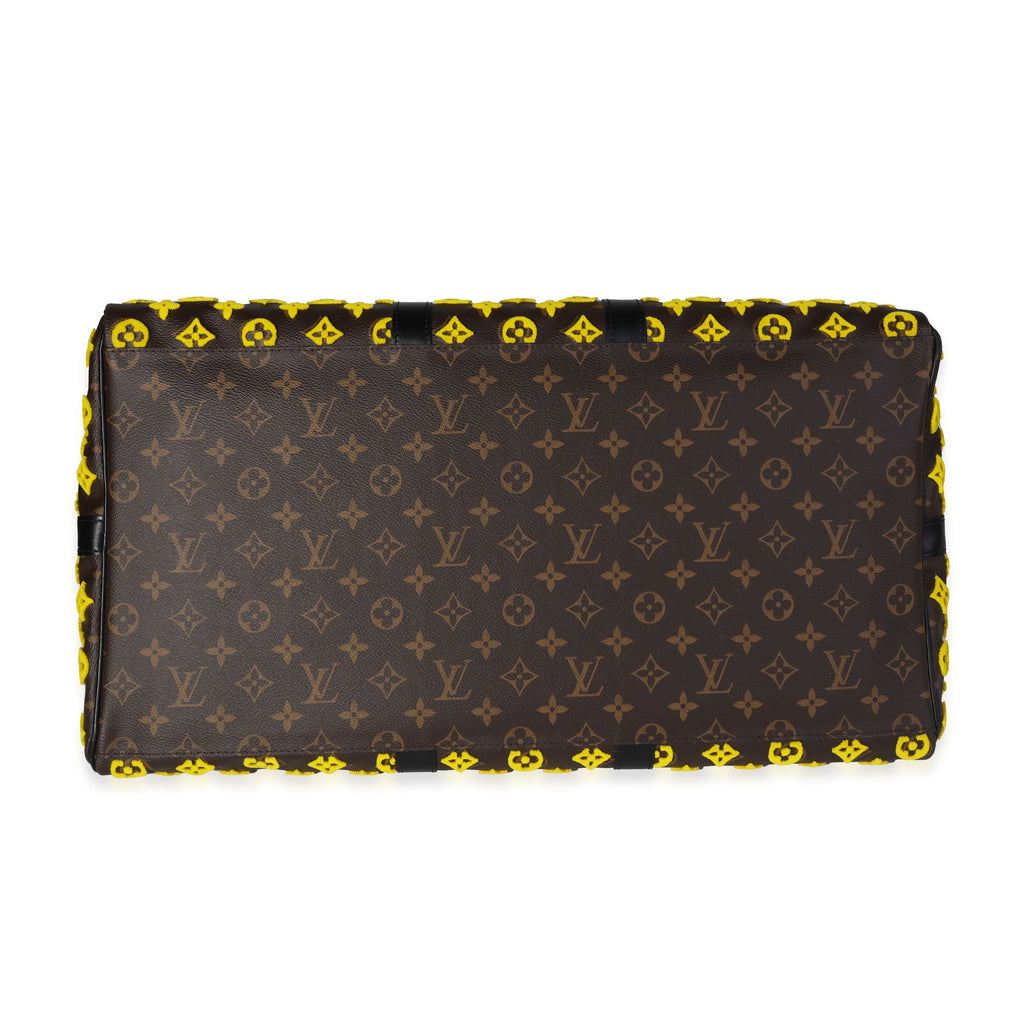 Louis Vuitton Louis Vuitton Jaune Monogram Tuffetage Triangle Keepall Bandoulière 50