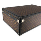 Louis Vuitton Monogram Macassar & Black Leather Alzer Trunk 70