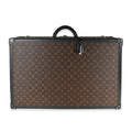 Louis Vuitton Monogram Macassar & Black Leather Alzer Trunk 70