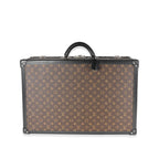 Louis Vuitton Monogram Macassar & Black Leather Alzer Trunk 60