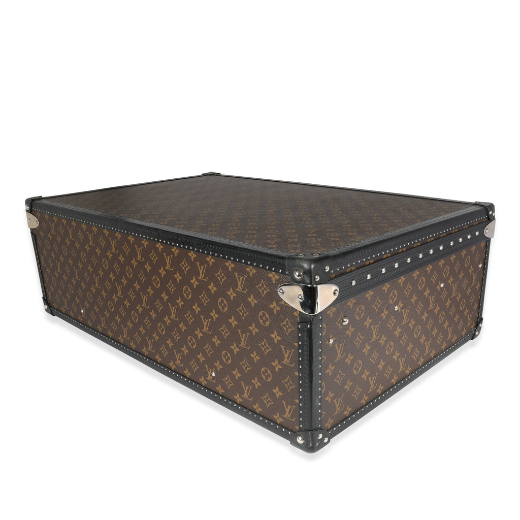 Louis Vuitton Louis Vuitton Monogram Macassar & Black Leather Alzer Trunk 80