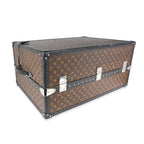 Louis Vuitton Louis Vuitton Monogram Macassar & Black Leather Custom 8 Compartment Shoe Trunk