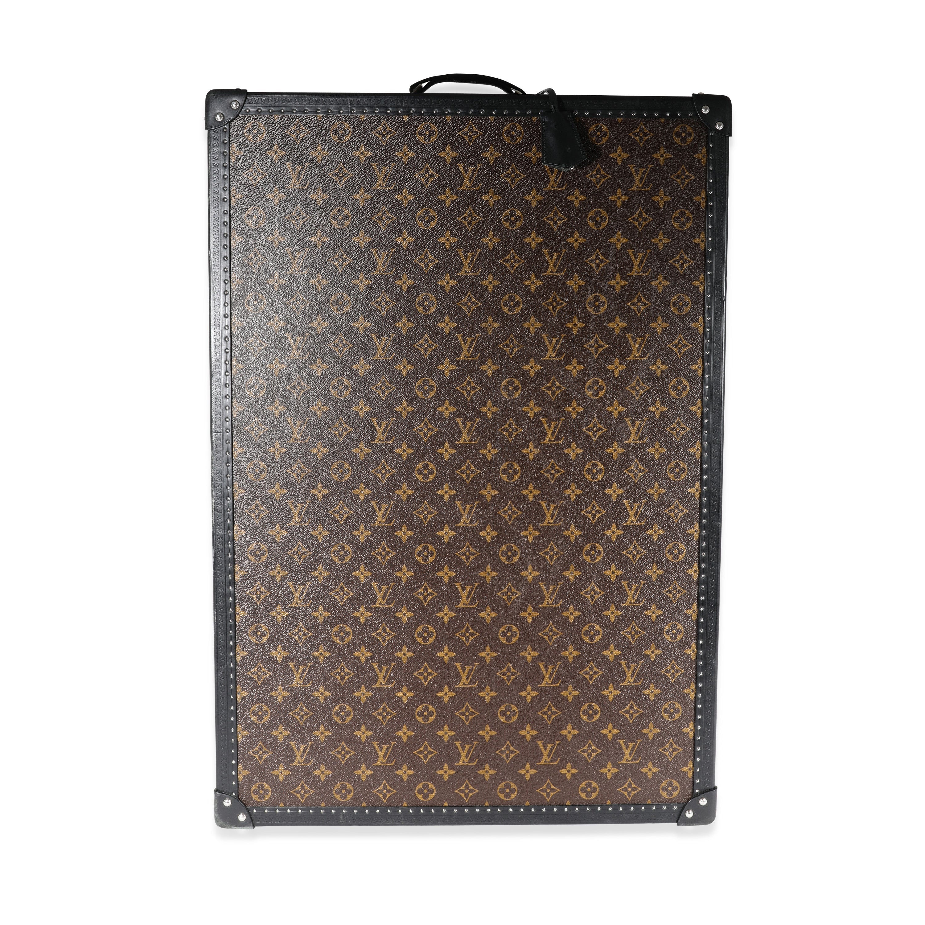 Louis Vuitton Louis Vuitton Monogram Macassar & Black Leather Custom 8 Compartment Shoe Trunk